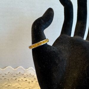 Goldenrod Cubic Zirconia CZ Eternity Ring